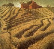Grant Wood Make into Hay oil on canvas